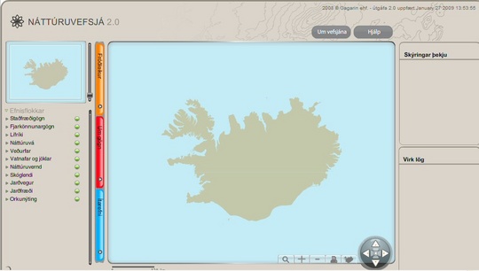 forsíða Náttúruvefsjárinnar