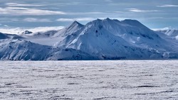 Kerlingarfjöll séð frá Blágnípujökli, sem skríður úr Hofsjökli til suðvesturs. Mynd: Valdimar Leifsson