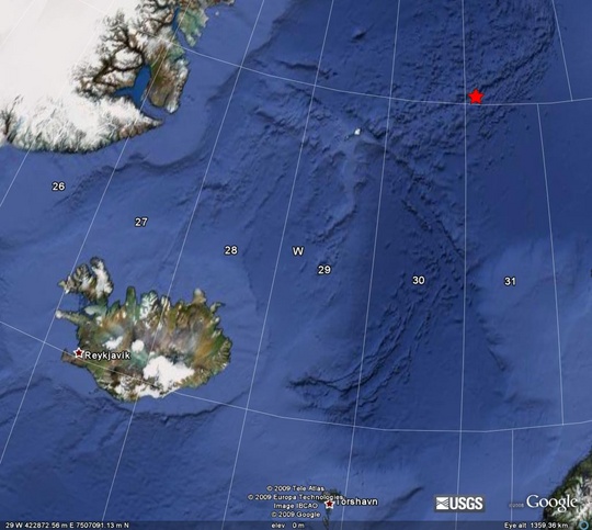 Jarðskjálfti 6,1 að stærð við Jan Mayen