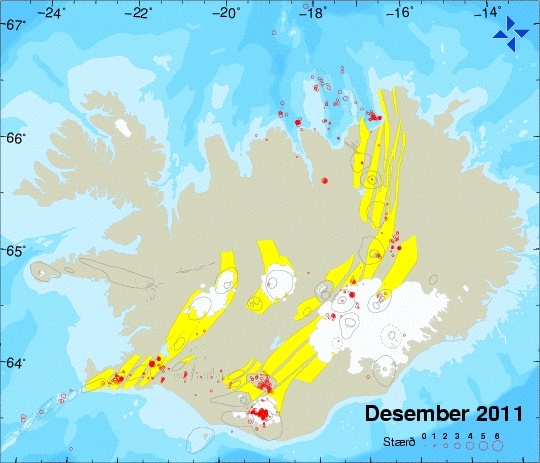 Jarðskjálftar á Íslandi í desember 2011