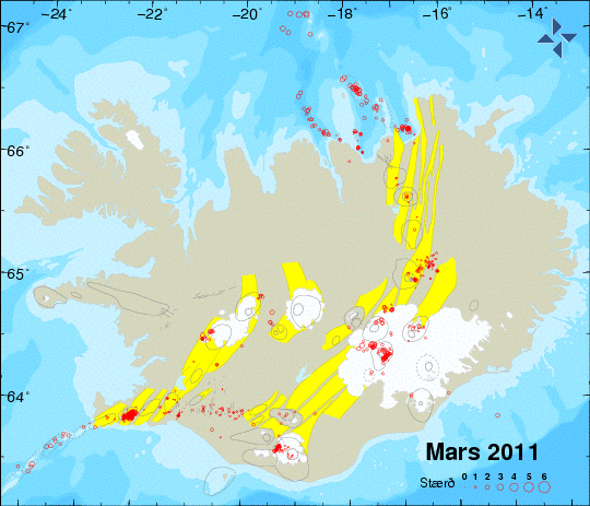 Jarðskjálftar á Íslandi í  mars 2011