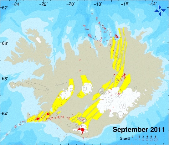 Jarðskjálftar á Íslandi í september 2011