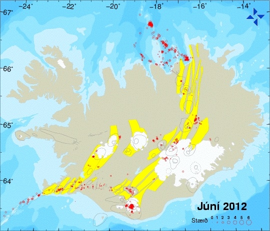 Jarðskjálftar á Íslandi í júní 2012