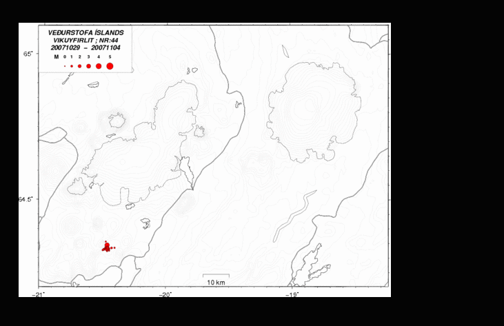 Jarðskjálftahrina við Högnhöfða 1. - 3. nóvember 2007