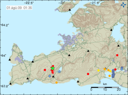 Skjálftahrina við Trölladyngju á Reykjanesskaga