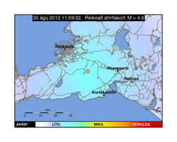 Jarðskjálfti í Bláfjöllum 30. ágúst 2012