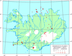 Jarðskjálftayfirlit 31.12. - 6.1. 2008