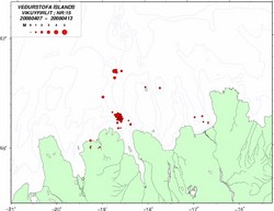 Skjálftahrina úti fyrir mynni Eyjafarðar 7. - 13. apríl 2008