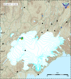Jarðskjálfti undir Bárðarbungu 1. október 2007