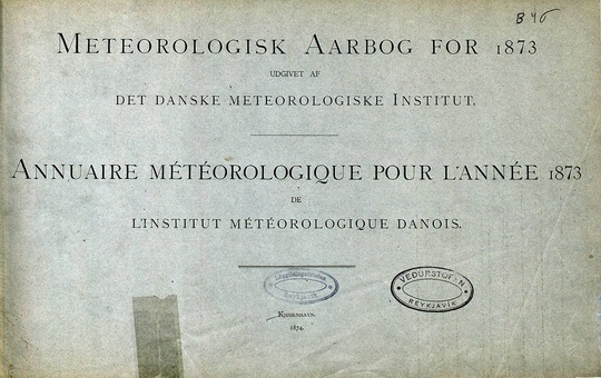 Forsíða Meteorologisk årbog