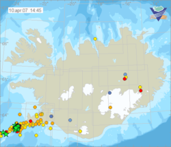 Jarðskjálftar á Reykjaneshrygg 10. apríl 2007