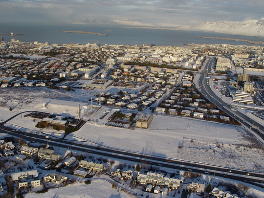 loftmynd af Reykjavík