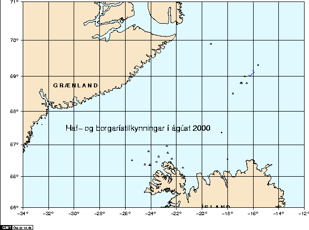 Haf- og borgarístilkynningar í ágúst 2000