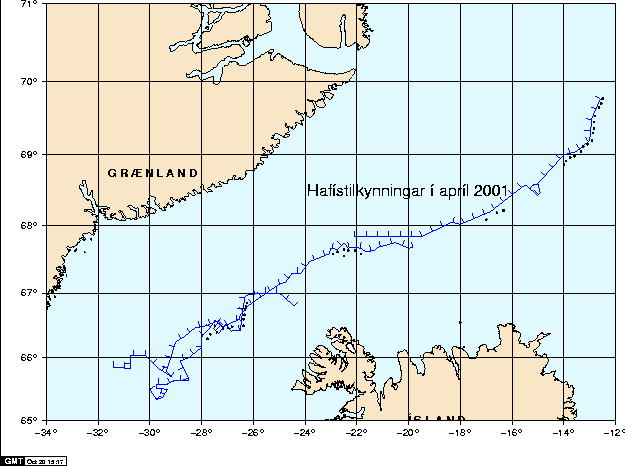 Haf- og borgarístilkynningar í apríl 2001