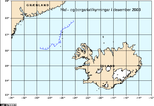 Haf- og borgarístilkynningar í desember 2003