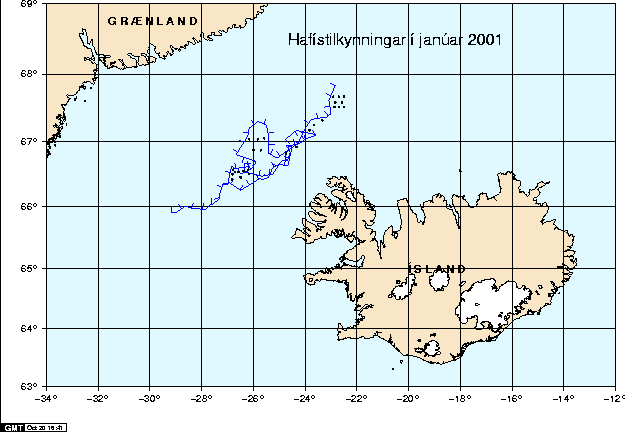 Hafístilkynningar í janúar 2001