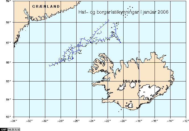 Haf- og borgarístilkynningar í janúar 2006