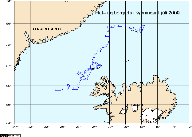 Haf- og borgarístilkynningar í júlí 2000