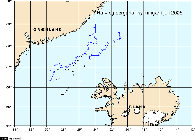 Hafís í júlí 2005