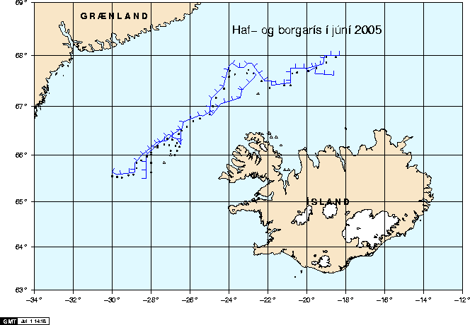 Hafís í júní 2005