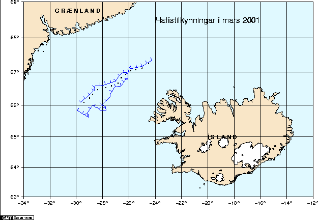 Haf- og borgarístilkynningar í mars 2001