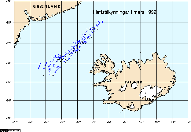 Hafístilkynningar í mars 1999