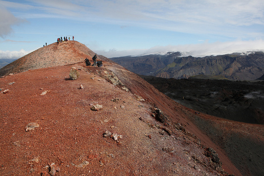 aðalgígurinn er rauðleitur