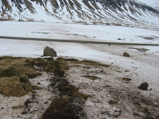 Snjóflóð í Fljótum í Skagafirði.