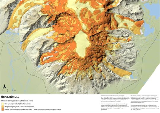 Oraefajokull-sprungukort