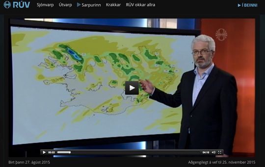 RÚV: Um mikla úrkomu á Norðurlandi ""
