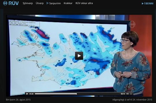 Um flóðahættu á RÚV ""