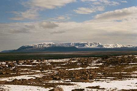 séð úr Svartárkoti til fjalla