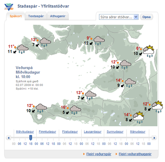 Iframe staðarspá