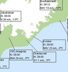 Vindhraði í Öræfum 16. nóv. 2006.